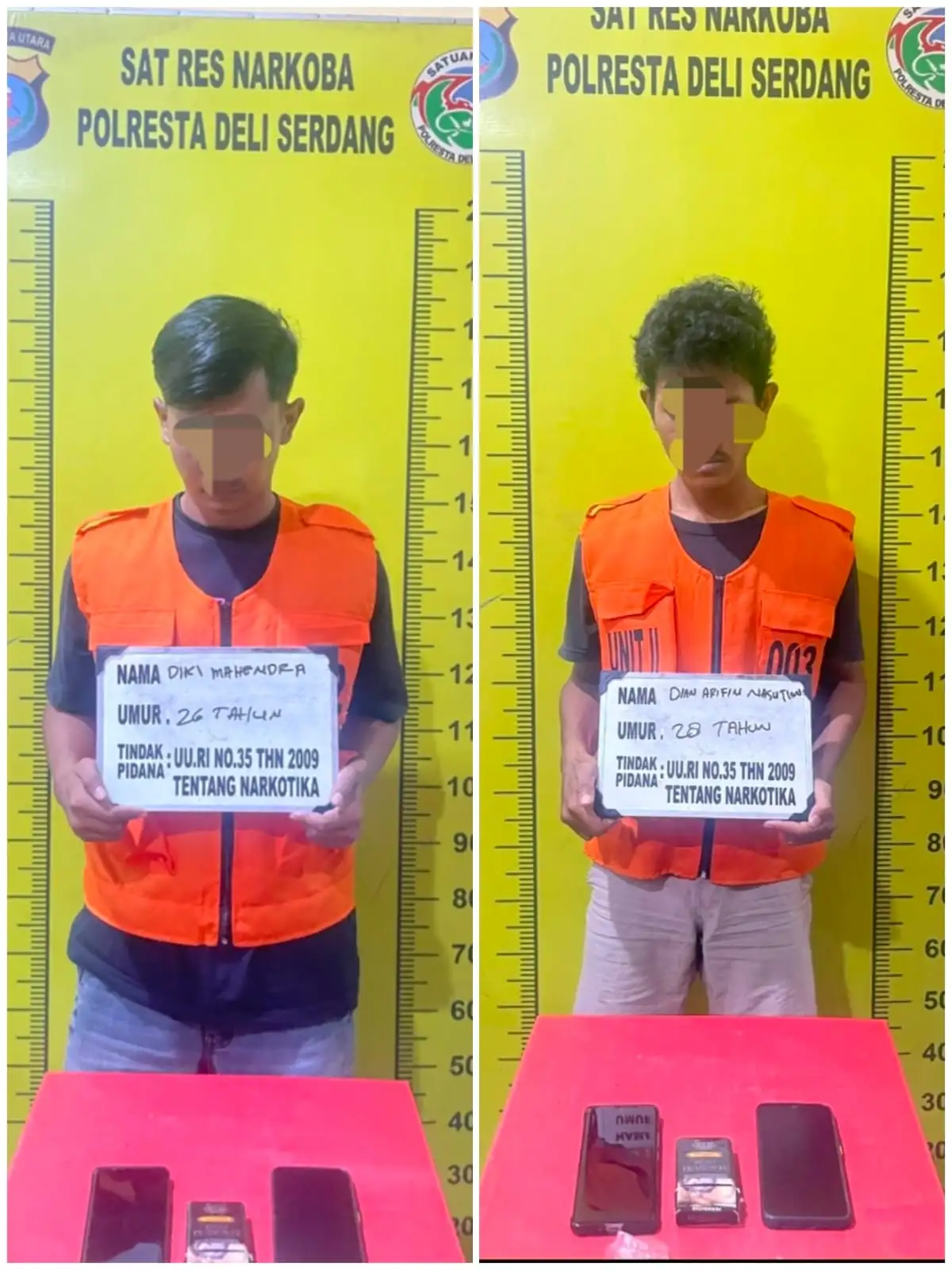 Simpan Sabu 4,15 Gram, Dua Pria Dibekuk Satresnarkoba Polresta Deli Serdang