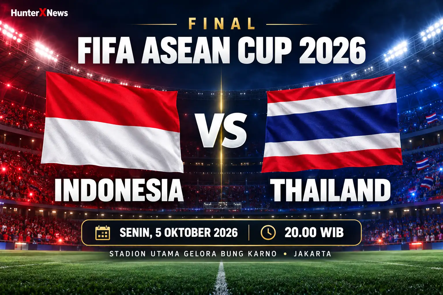 Indonesia vs Thailand Malam Ini, Garuda Bidik Juara FIFA ASEAN Cup 2026