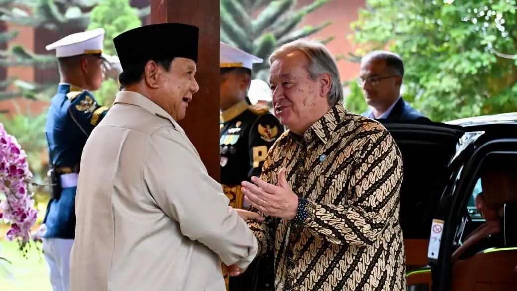 Prabowo Terima Sekjen PBB di Hambalang, Perkuat Kerja Sama